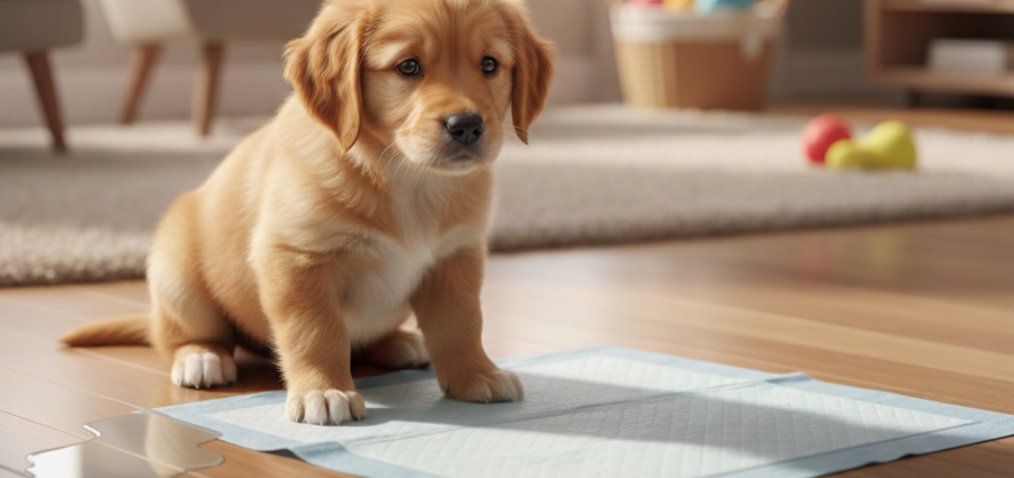 petit chiot malpropre.